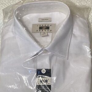 NWT $60 Joseph Abboud White 100% Cotton Mens Dress Shirt. 16 x 34/35.   65% OFF!